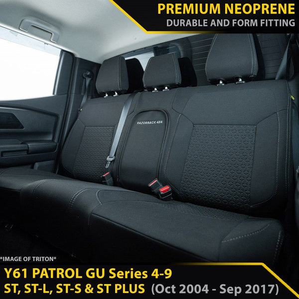 Nissan Patrol GU Wagon Series 4-9 ST, ST-L & ST PLUS GP6 Premium Neoprene 2nd Row Seat Covers