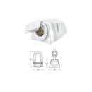 Narva Surface Mount Acc Socket - White 81025WBL