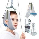 Over-Door Hanging Neck Traction Kit Adjustable Cervical Stretcher Green