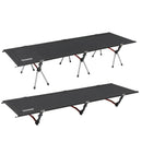 Lightweight Camping Cot Collapsible Sleeping Bed Black