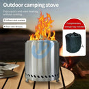 Smokeless Stainless Steel Camping Stove Mini Fire Pit Silver