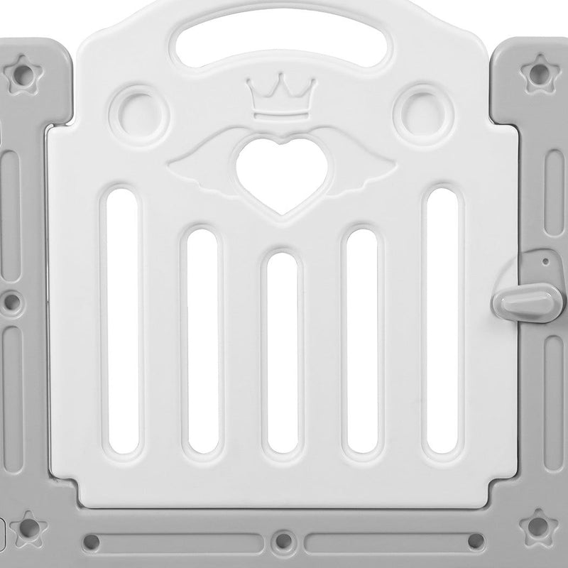 Bopeep Kids Playpen Baby Safety Gate Toddler Fence Child Play Game Toy 24 Grey