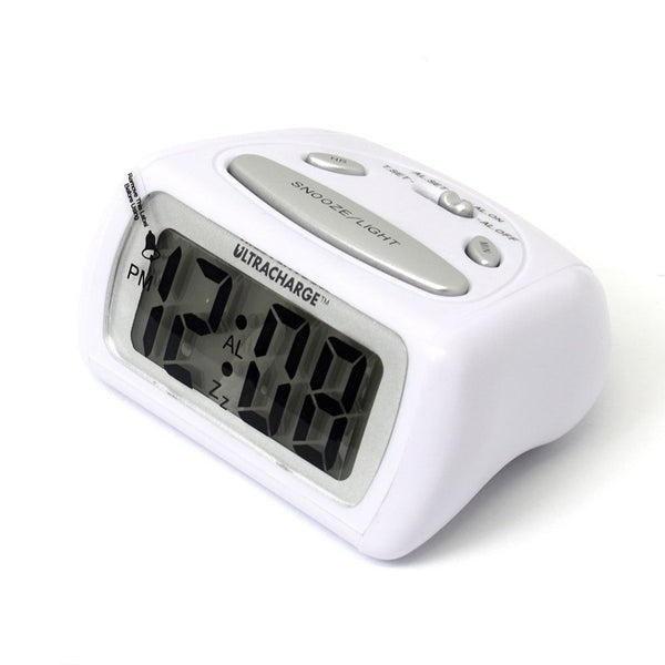 LCD Alarm Clock WHITE