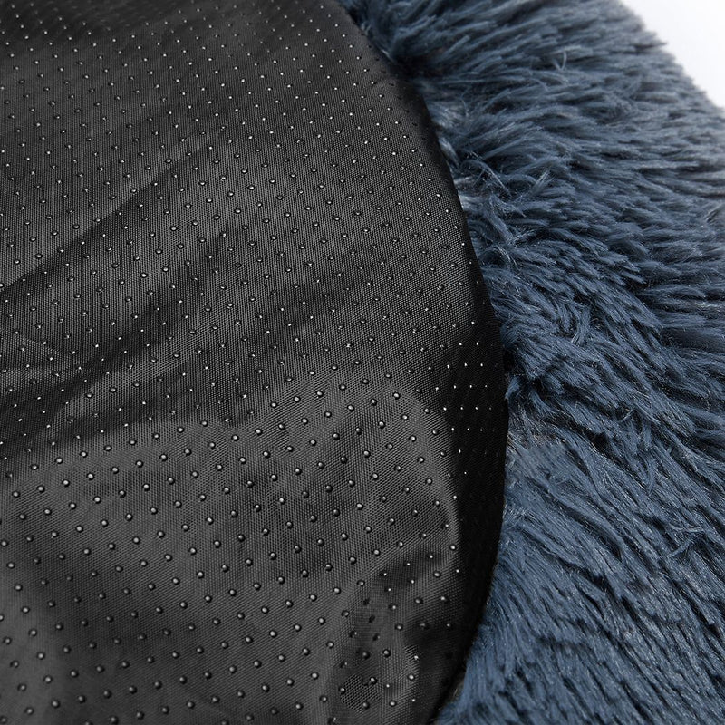 Pawz Pet Bed Cat Dog Donut Nest Calming Kennel Cave Deep Sleeping Dark Grey 3XL