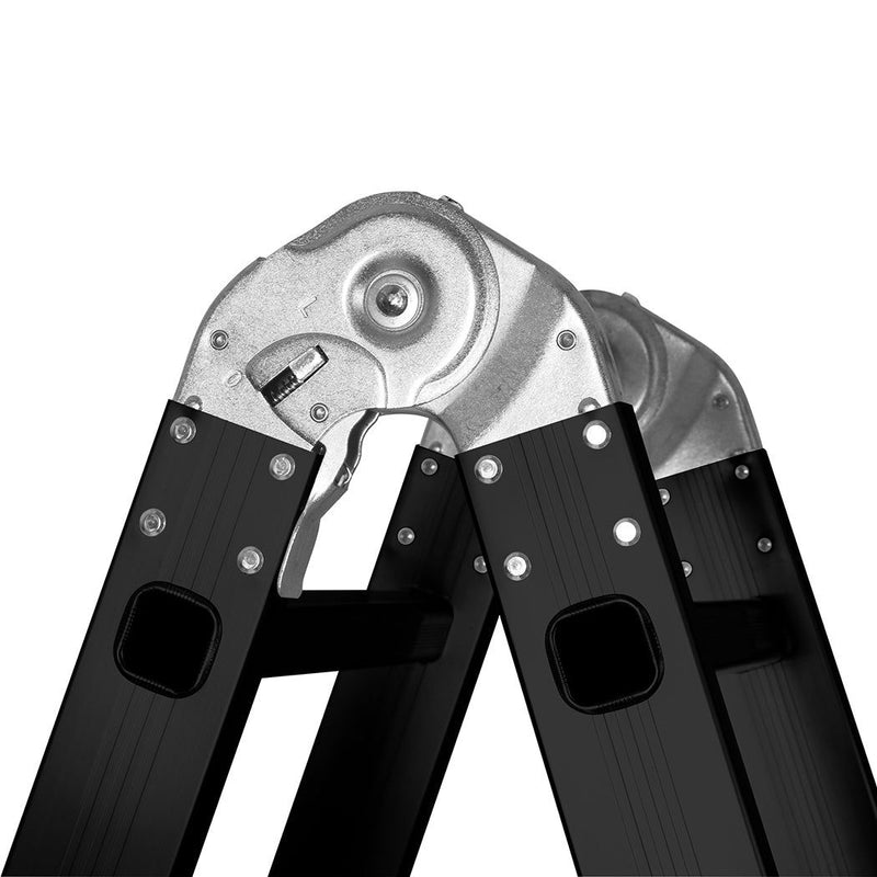 Traderight Multi Purpose Ladder Aluminium Folding Platform Extension Step 3.6m