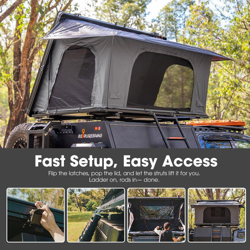 San Hima Kalbarri Side Rooftop Tent Hardshell With Ladder Waterproof Camping 4WD