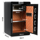 Traderight Group  Fingerprint Large Security Safe Box Key Lock Money Safe Box Home Office 34.5L