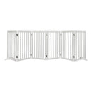 Pawz Wooden Pet Gate Dog Fence Safety Stair Barrier Security Door 6 Panel Large