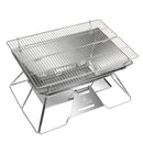Moyasu Folding Fire Pit BBQ Outdoor Camping Portable Steel Stove Adjustable