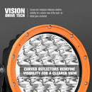 Lightfox Pair 7" Osram LED Driving Lights Round Spotlight Spot DRL Headlight