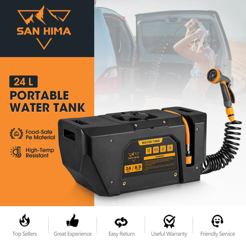 San Hima Portable Water Tank 24L Outdoor Camping Caravan Storage Container 4WD