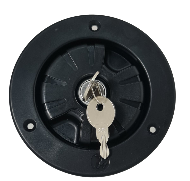 RV Flowmaster Lockable Gravity Water Inlet - Black