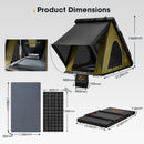 San Hima Kalbarri Lite Rooftop Tent Hardshell Olive+250W Solar Panel+Ladder&Rack