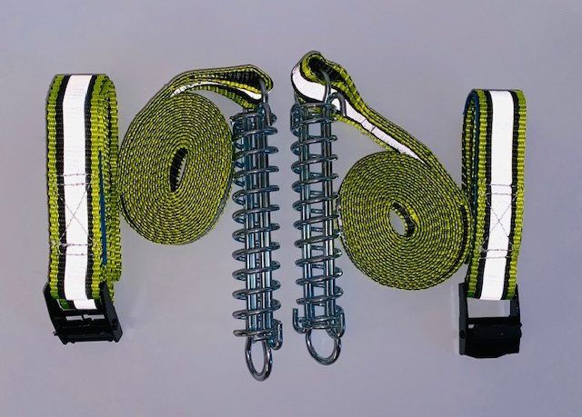Secura-Pegs® Caravan Awning Reflective Tie Down Straps Tents Camping
