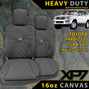 Razorback 4x4 XP7 Heavy Duty Canvas 2x Front Seat Covers suitable for a Toyota Prado 120 (Available)