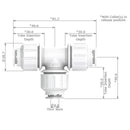 John Guest Watermark 12mm Equal Tee - PEM0212W