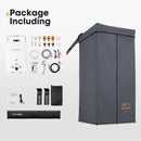 San Hima Shower Awning Tent Instant Fold-Out Ensuite & 8L Gas Hot Water Heater