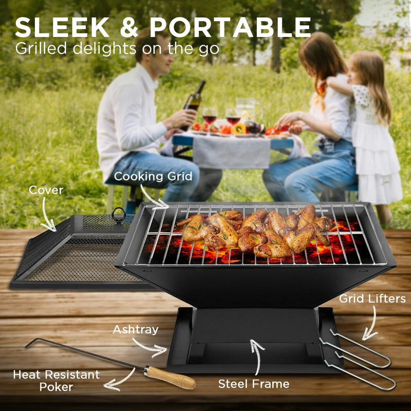 Wallaroo Outdoor Fire Pit for BBQ, Grilling, Cooking, Camping Portable