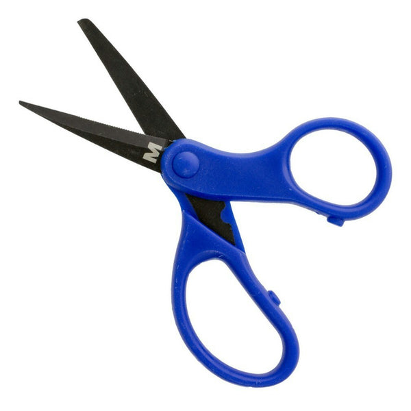 Mustad Stainless Steel Fishing Braid Scissors - Black Teflon Coated