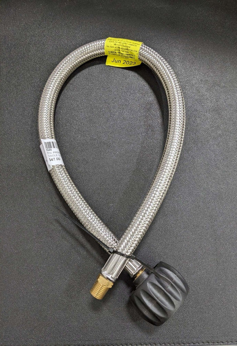 Plenty River Plumbing PR5355 Single Gas Regulator Flexi Hose 600mm