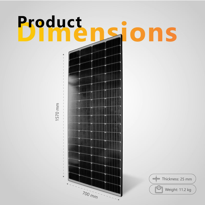 2x Exotronic 225W Fixed Solar Panel - Shade Resistant