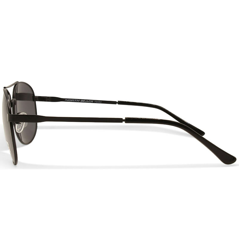 North Beach Rockling Matte Black/Grey Smoke Polarised Unisex Sunglasses 70462