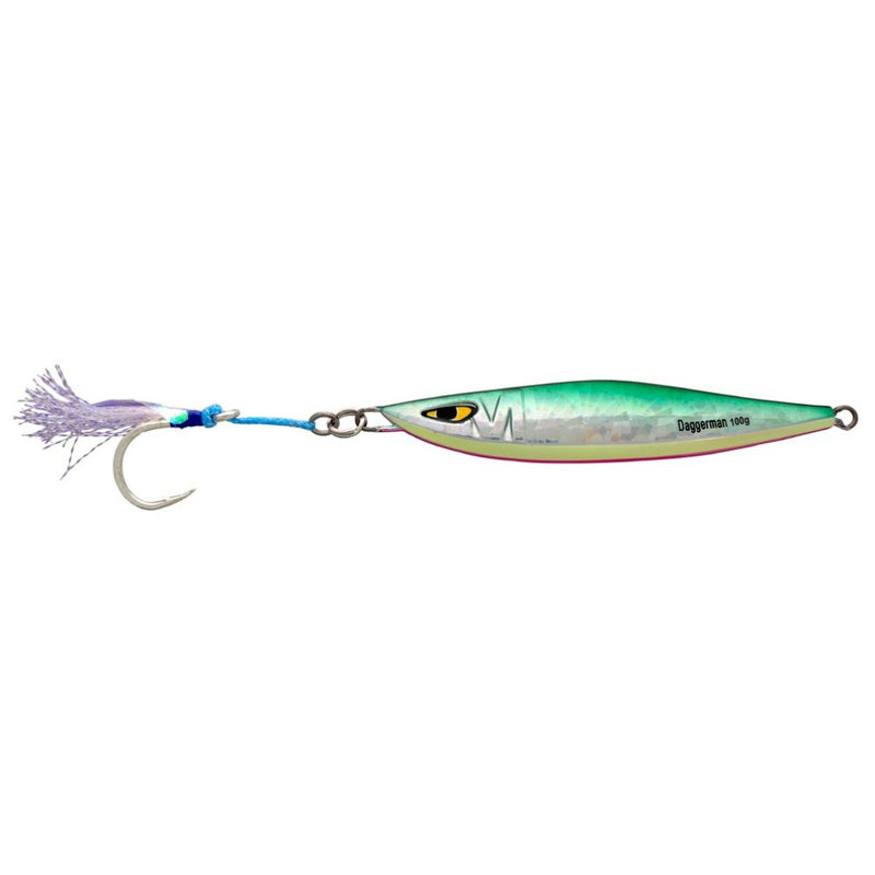 100gm Mustad Daggerman Vertical Fishing Jig Lure With Ultrapoint Assist Hook