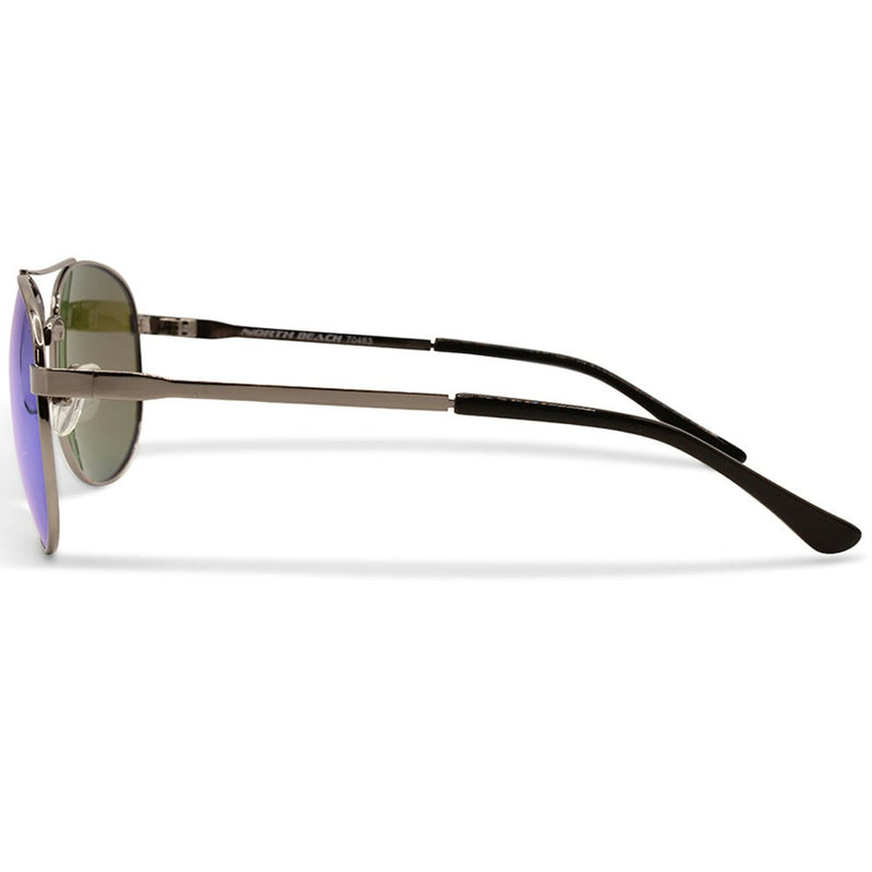 North Beach Rockling Gunmetal/Blue Mirror Polarised Unisex Sunglasses 70463