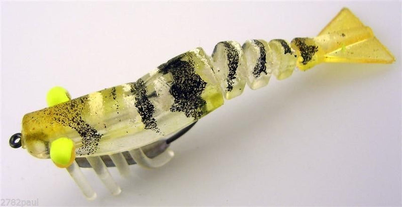 50mm Zerek Live Shrimp Pre Rigged Lumo Eyes Jointed Body Lure