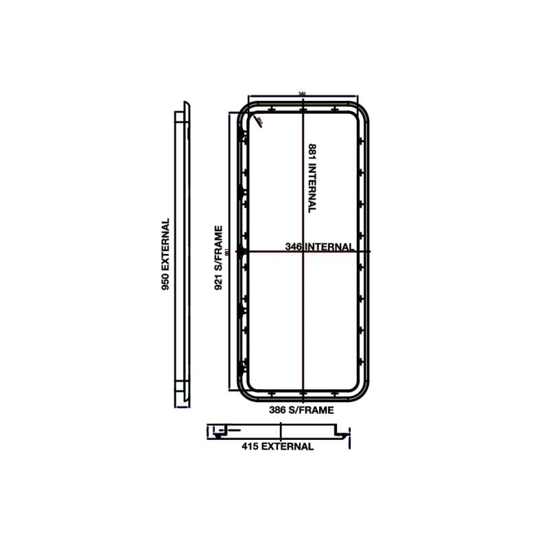 Coast Door 9 - Black Stipple 950 x 415 (M500-180)