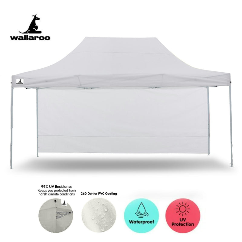 Wallaroo Gazebo Tent Marquee 3m x 4.5m PopUp Outdoor - White