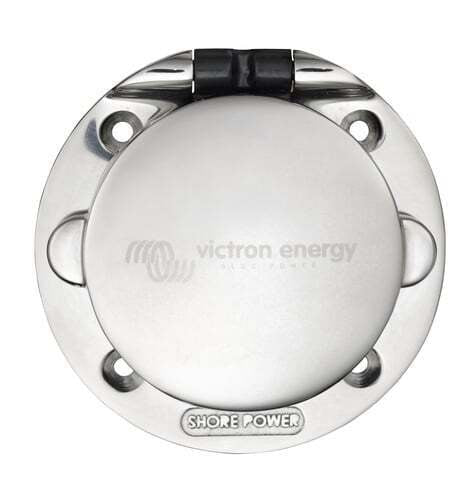 Victron Shore Power Inlet stainless with cover 16A/250Vac (2p/3w)