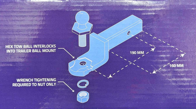 Hayman Reese 21222 Interlock 160mm Trailer Ball Mount and Towball