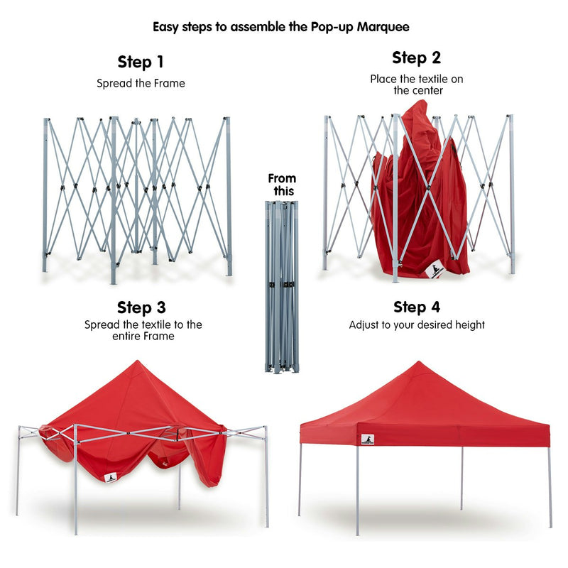 Wallaroo Gazebo Tent Marquee 3m x 3m PopUp Outdoor - Red