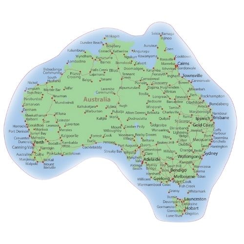 Australia Map Decal Sticker #3