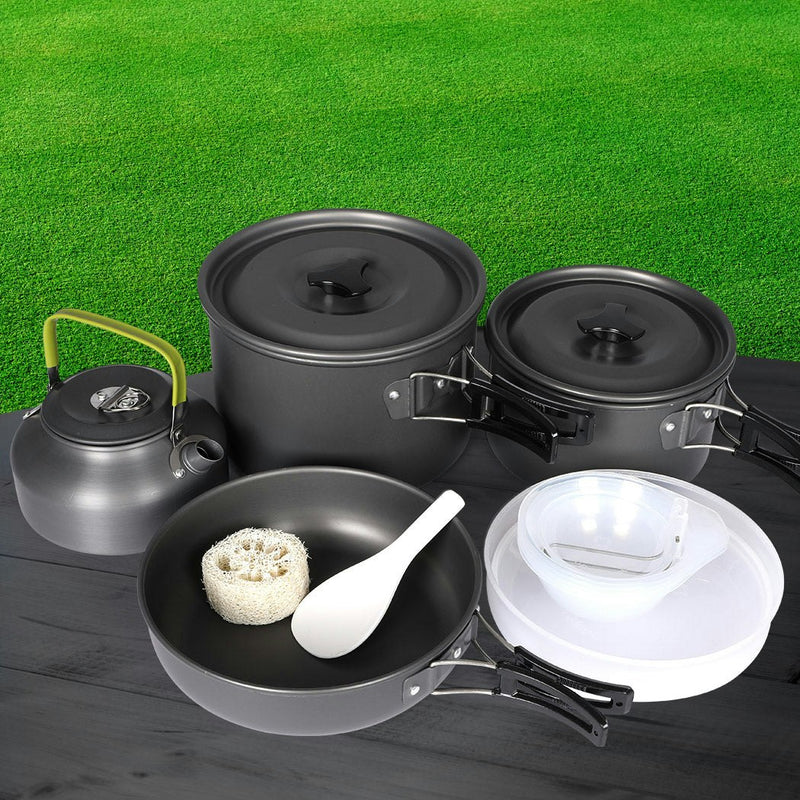 Toque 16Pcs Camping Cookware Set Outdoor Hiking Cooking Pot Pan Portable Picnic