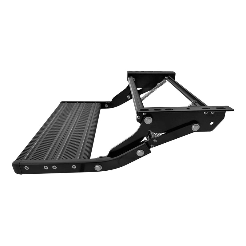 BLACK Single manual bolt on caravan rv motor home step