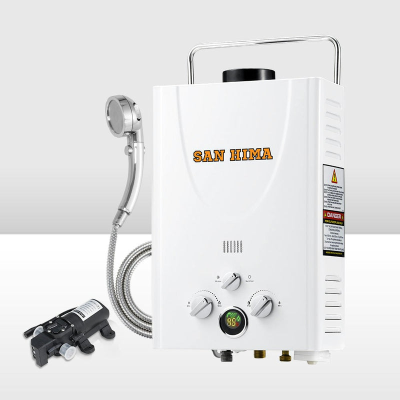 SAN HIMA Portable Gas Hot Water Heater System 8L