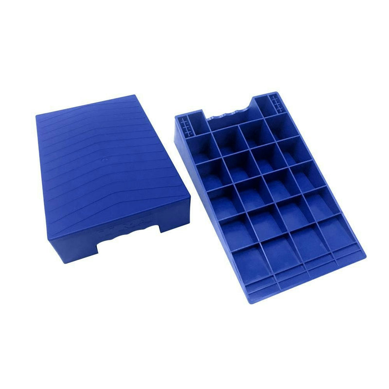 BLUE Wedge tandem caravan rv levelling ramp (single) with bag