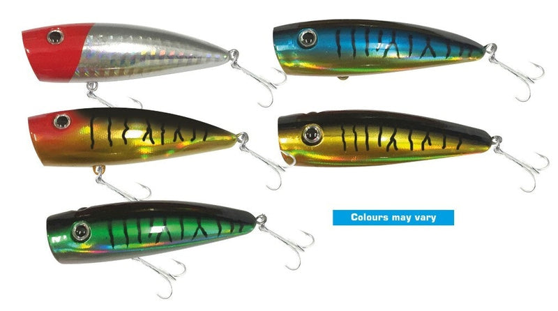 Jarvis Walker 65mm Popper Lure Pack - 5 Pack of Hard Body Fishing Lures