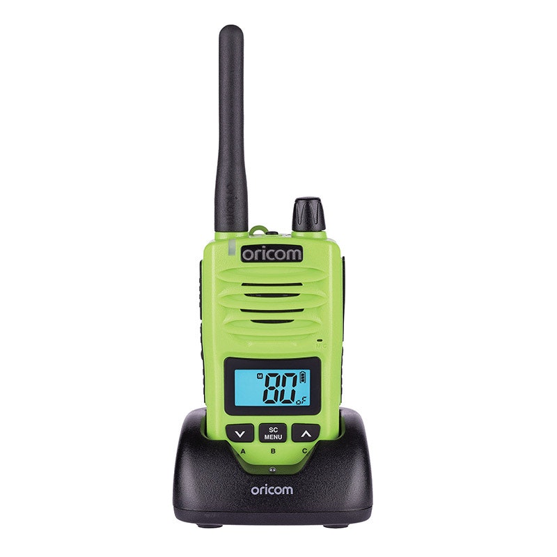 ORICOM DTXTP600 Lime 5 Watt IP67 Waterproof Handheld UHF CB Radio Trade Pack (Twin Radios)