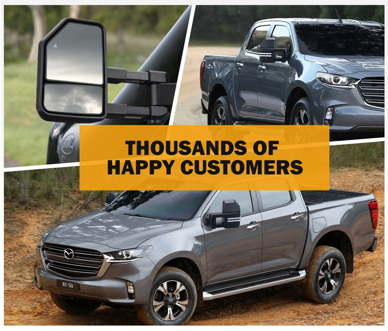 San Hima Extendable Towing Mirrors for Mazda BT50 BT-50 TF Series JUL