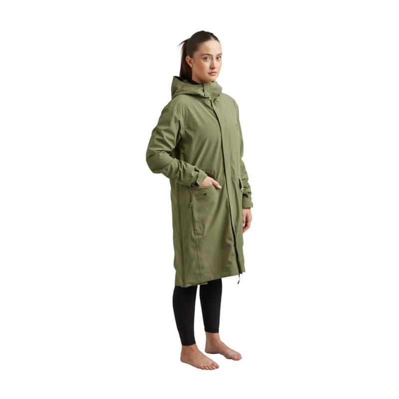 Women's Pursuit Waterproof Lightweight Changing Robe Jacket - Olive Green