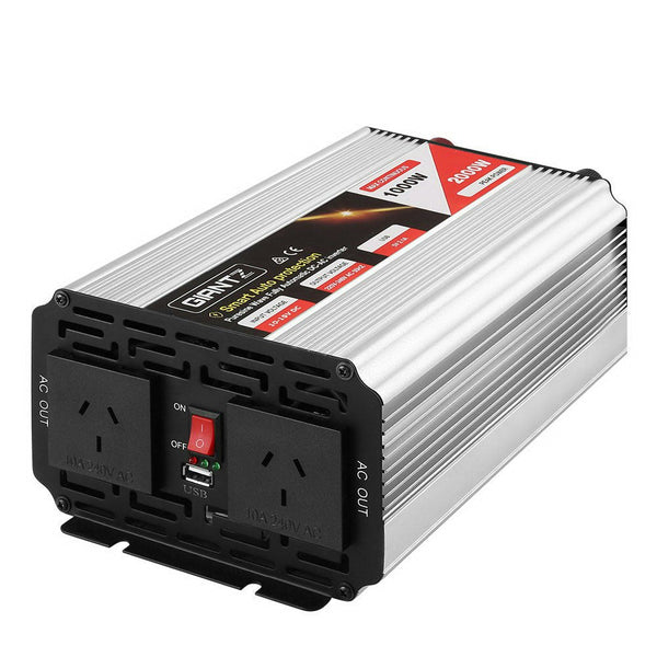 Power Inverter 1000W or 2000W Pure Sine Wave 12V-240V Camping Boat Caravan