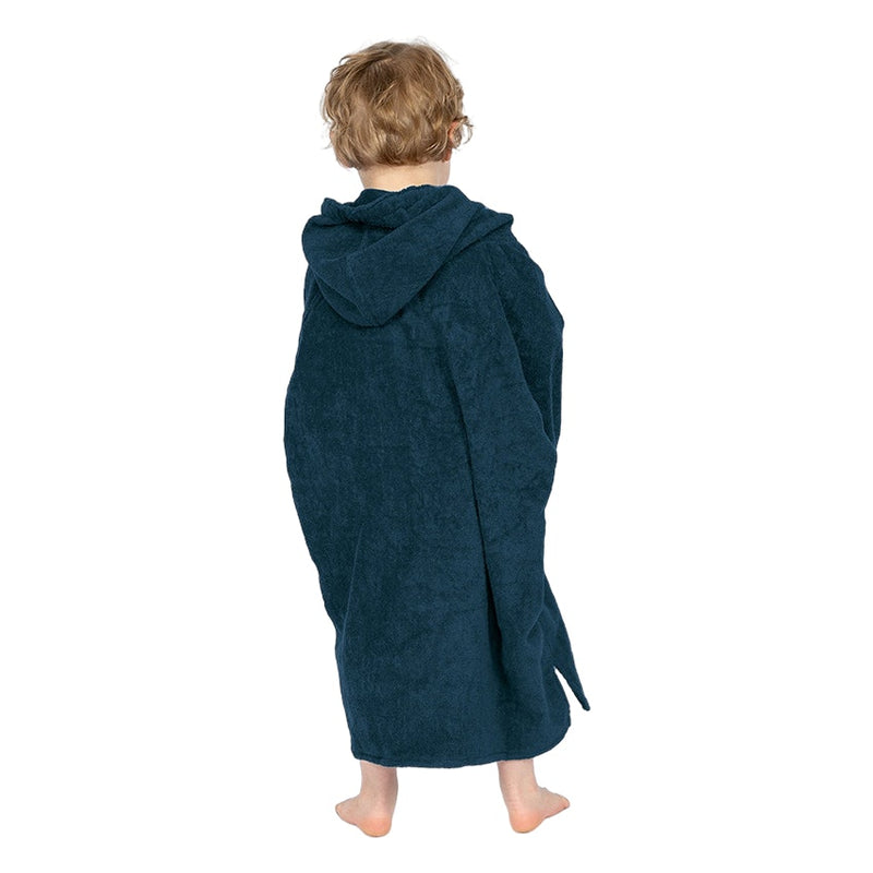 Kids Towelling Change Robe - Navy