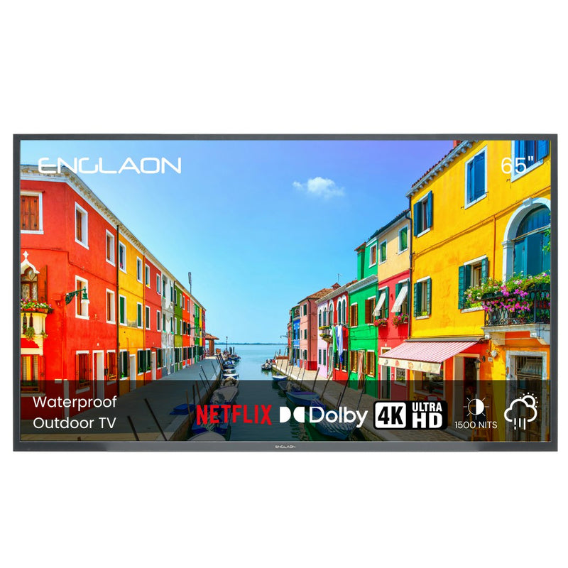 ENGLAON 65’’ 4K Outdoor SMART IP65 Waterproof LED TV for Full Sunshine Areas