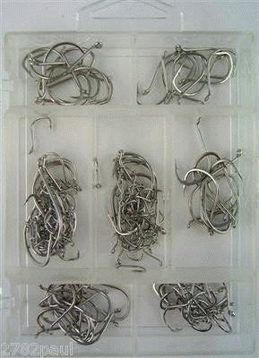 Surecatch 140 Piece Assorted Suicide Fishing Hook Pack in Tackle Box