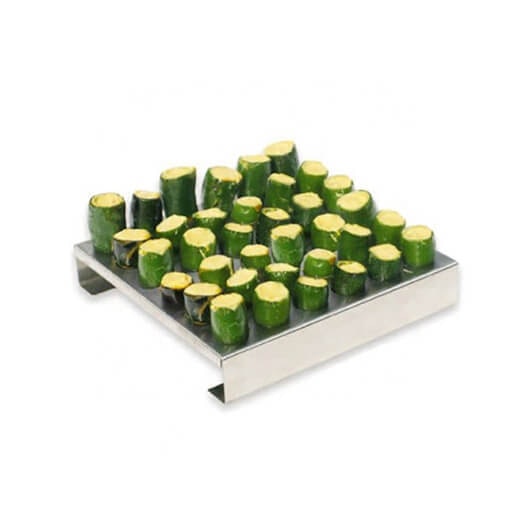 Flaming Coals Stainless Steel 36 Hole Jalapeno Popper BBQ Tray