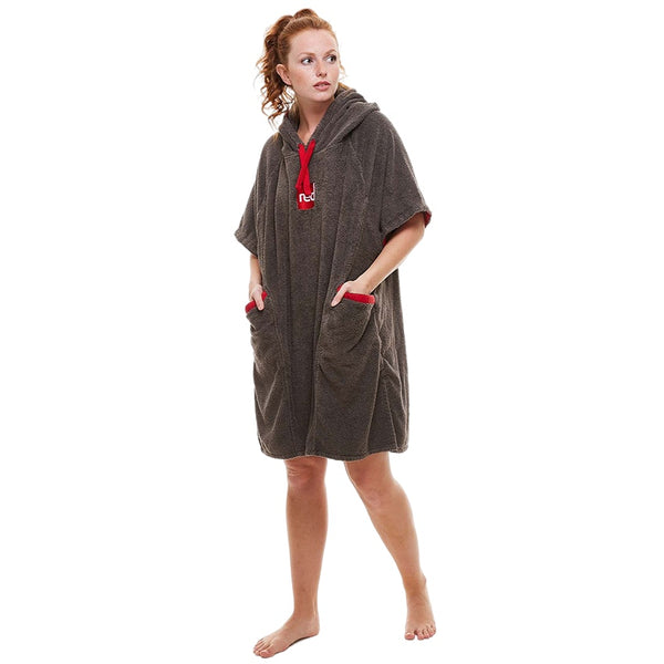 Women's Towelling Change Robe - Grey