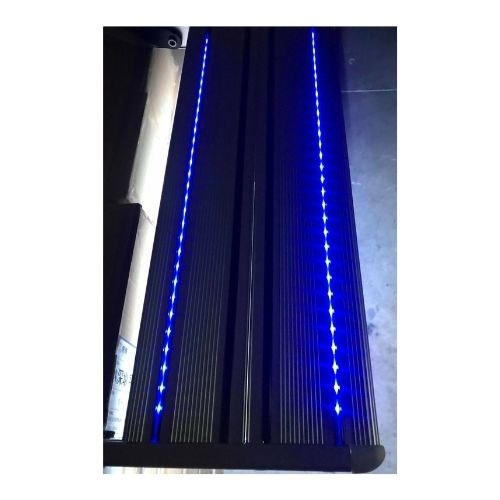 BLACK Single 12v BLUE LED manual caravan rv motor home step